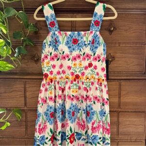NWT Maggie London colorful floral cotton fit & flare dress